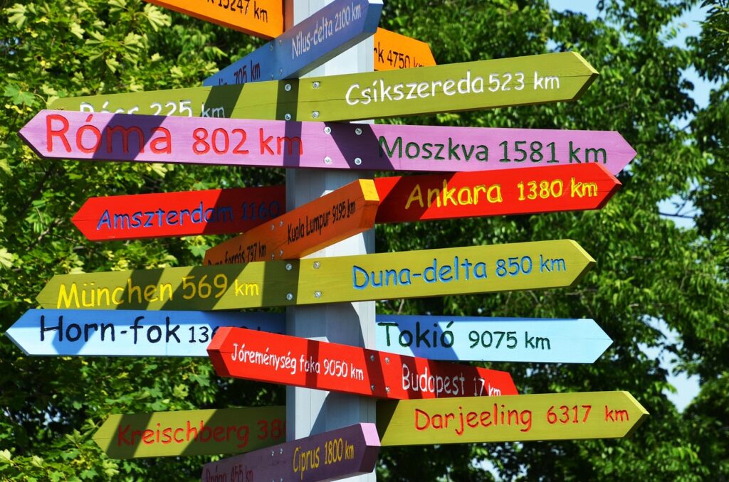 road sign, road signs, guidelines, direction, color, colors, distance, traffic, road, note, board, information, arrows, signs, dunaharaszti, hungary, guidelines, guidelines, guidelines, guidelines, guidelines